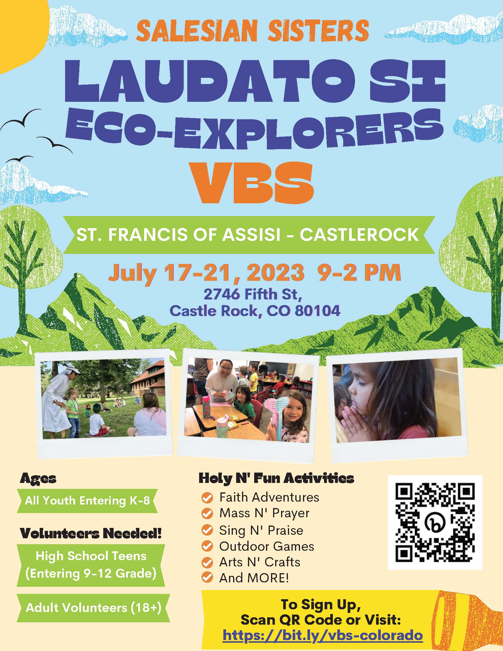 Salesian Sisters VBS! Laudato Si Eco-Explorers